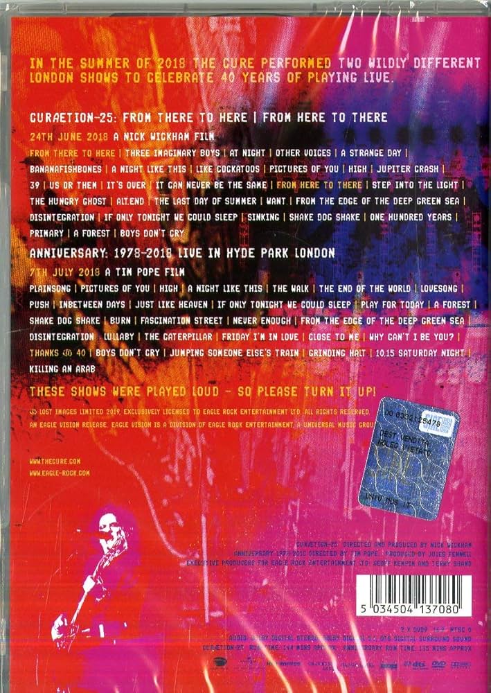 The Cure / 40 Live 豪華Boxセット2DVD+4CD 40 Live Curaetion (25° Anniversary) : Cure The: Amazon.pl